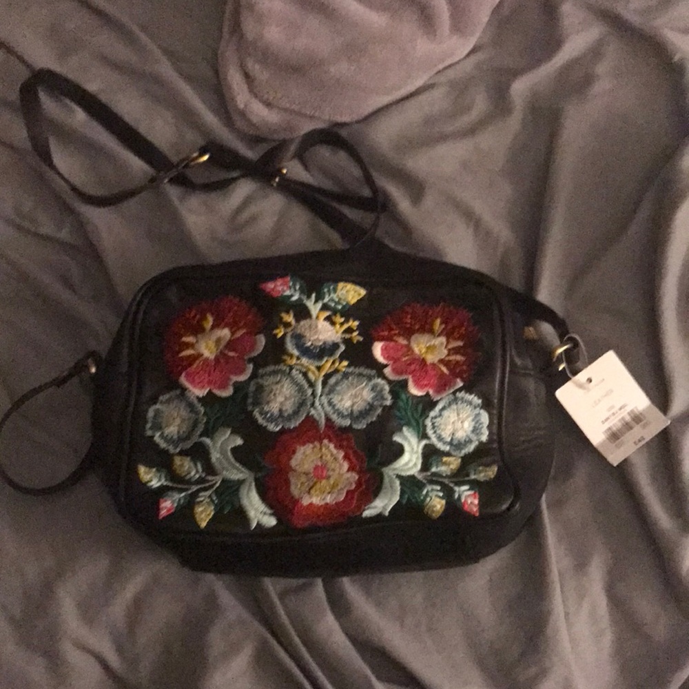 NWT Topshop Floral Embroidered Crossbody Purse